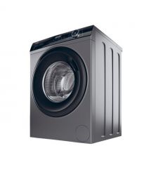 Haier Стиральная машина фронтальная, 9кг, 1400, A+++, 60см, дисплей, пар, инвертор, люк черный, прямой привод, серебристый