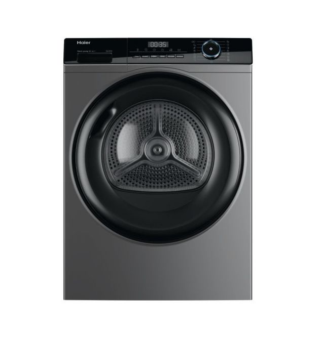 Haier Сушильная машина тепловой насос, 9кг, A+++, 59,5см, дисплей, пар, серебристый