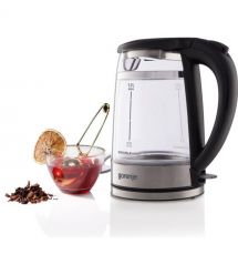 Gorenje Электрочайник 1.7л, 2,200 Вт, strix контроль, стекло, черный