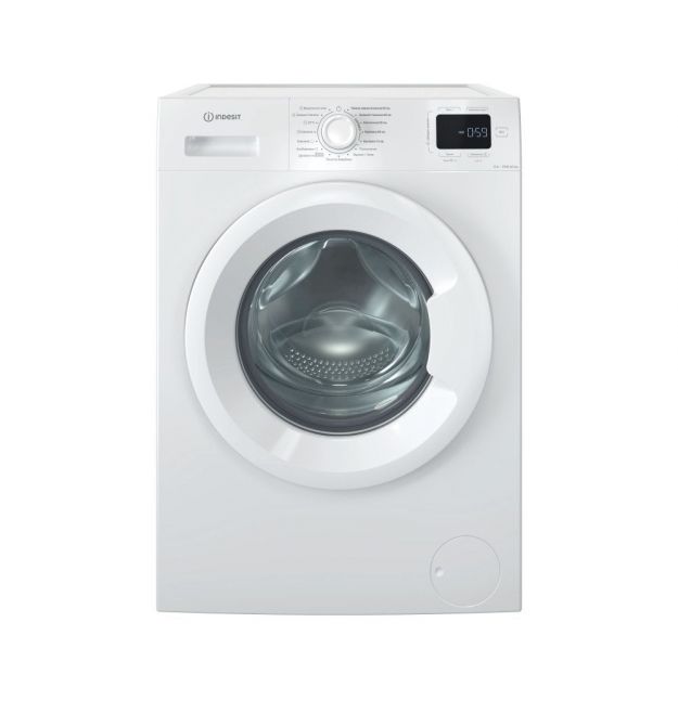 Indesit Стиральная машина фронтальная, 6кг, 1000, A+++, 44.6см, дисплей, пар, инвертор, белый