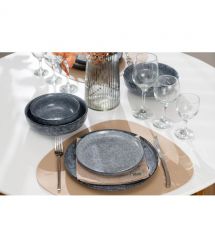 ARDESTO Тарелка обеденная Loreto, 27см, фарфор, серый