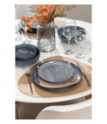 ARDESTO Тарелка обеденная Loreto, 27см, фарфор, серый