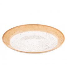 ARDESTO Тарелка десертная Siena, 19см, фарфор, бело-желтый