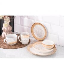 ARDESTO Салатник Siena, 340мл, 11.5см, фарфор, бело-желтый