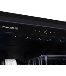 Philco Холодильник для вина, 177х59.5х68, холод.отд.-472л, зон - 1, бут-143, диспл, подсветка, черный