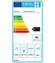 Electrolux Вытяжка наклонная, 60см, 600м куб час, белый