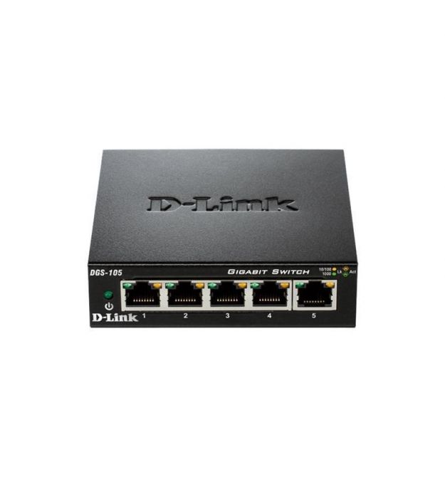 D-Link Коммутатор DGS-105 5xGE, Неуправлямый