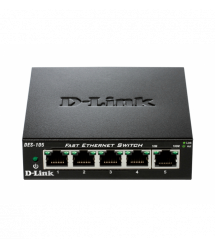 D-Link Коммутатор DES-105 5xFE, Неуправляемый, Металл