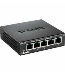 D-Link Коммутатор DES-105 5xFE, Неуправляемый, Металл