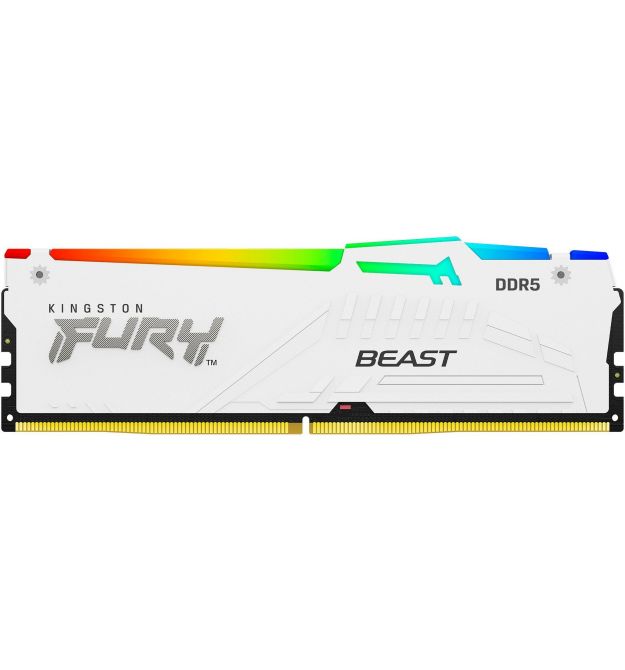 Kingston Память ПК DDR5 16GB 5600 FURY Beast RGB EXPO Белый