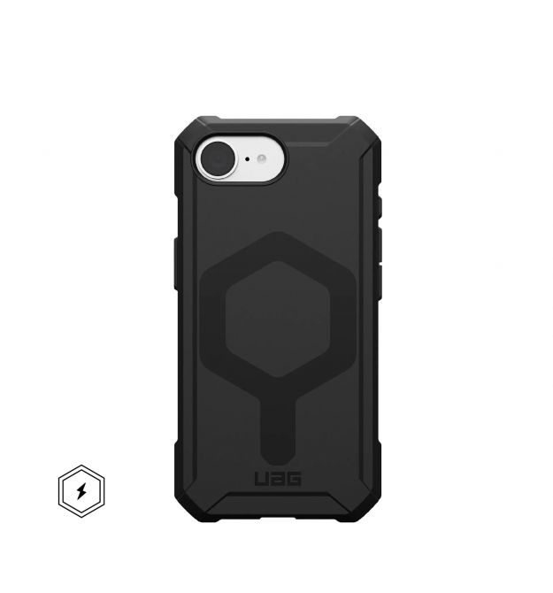 UAG Чехол для iPhone 16E (4th Gen, 2025), Essential Armor MagSafe, Black