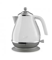 Delonghi Электрочайник Icona Capitals , 1.7л, нержавеющая сталь, белый