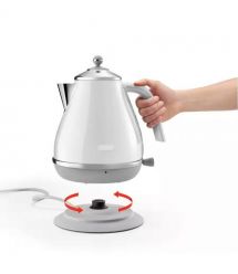 Delonghi Электрочайник Icona Capitals , 1.7л, нержавеющая сталь, белый