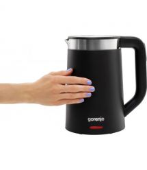 Gorenje Электрочайник1.7л, LED дисплей, Strix контроль, черный