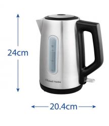 Russell Hobbs Электрочайник Heaton, 1.7л, нержавеющая сталь, серебристо-черный