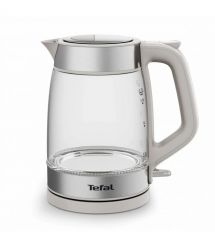 Tefal Электрочайник Glass Kettle 1.7л, стекло, с подсветкой, серебристо-серый
