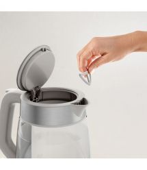 Tefal Электрочайник Glass Kettle 1.7л, стекло, с подсветкой, серебристо-серый