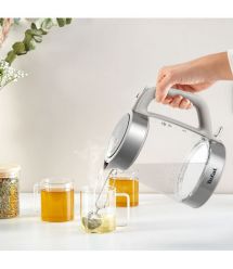Tefal Электрочайник Glass Kettle 1.7л, стекло, с подсветкой, серебристо-серый