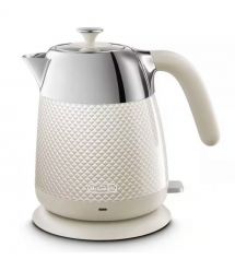 Delonghi Электрочайник Luminosa, 1.6л, Strix, металл, кремовый