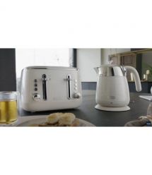 Delonghi Электрочайник Luminosa, 1.6л, Strix, металл, кремовый