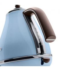 Delonghi Электрочайник Icona Vintage, 1.7л, нержавеющая сталь, голубой
