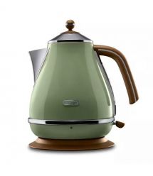 Delonghi Электрочайник Icona Vintage, 1.7л, нержавеющая сталь, оливковый