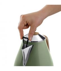 Delonghi Электрочайник Icona Vintage, 1.7л, нержавеющая сталь, оливковый