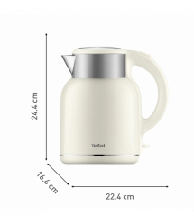 Tefal Электрочайник Thermo Protect XL, 1.9л, пластик, нерж. сталь, бежевый
