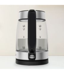 Tefal Электрочайник Glass Kettle 1.7л, стекло, с подсветкой, серебристо-черный