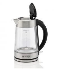Gorenje Электрочайник 1.7л, 2,200 Вт, strix контроль, стекло, нерж
