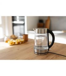 Gorenje Электрочайник 1.7л, 2,200 Вт, strix контроль, стекло, нерж