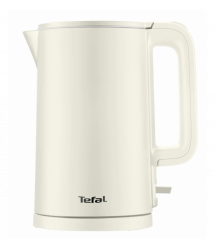 Tefal Электрочайник Thermo Protect, 1.5л, пластик, бежевый
