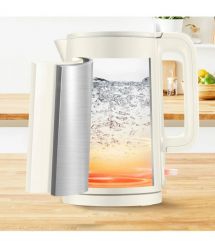Tefal Электрочайник Thermo Protect, 1.5л, пластик, бежевый