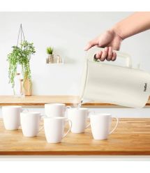 Tefal Электрочайник Thermo Protect, 1.5л, пластик, бежевый