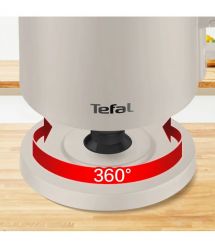 Tefal Электрочайник Thermo Protect, 1.5л, пластик, бежевый