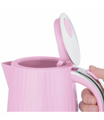 Russell Hobbs Электрочайник Eden, 1.7л, нержавеющая сталь, пластик, малиновый