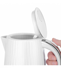 Russell Hobbs Электрочайник Eden, 1.7л, нержавеющая сталь, пластик, белый