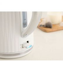 Russell Hobbs Электрочайник Eden, 1.7л, нержавеющая сталь, пластик, белый