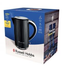 Russell Hobbs Электрочайник Eden, 1.7л, нержавеющая сталь, пластик, черный