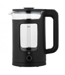 ARDESTO Электрочайник 1.5л, стекло+пластик, черный