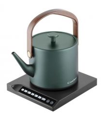 CATLER Электрочайник 0.6л, Strix, заварник, нерж. сталь, поддержка температуры, сенс. управл., темно-зеленый