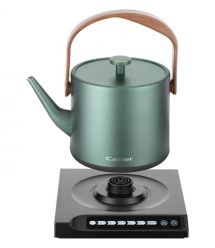 CATLER Электрочайник 0.6л, Strix, заварник, нерж. сталь, поддержка температуры, сенс. управл., темно-зеленый