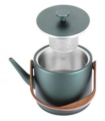 CATLER Электрочайник 0.6л, Strix, заварник, нерж. сталь, поддержка температуры, сенс. управл., темно-зеленый