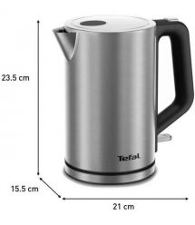 Tefal Электрочайник Bronx Electric, 1.7л, нержав. сталь, серый