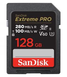 SanDisk Карта памяти SD 128GB C10 UHS-II U3 R280/W100MB/s Extreme Pro V60