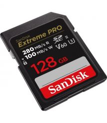 SanDisk Карта памяти SD 128GB C10 UHS-II U3 R280/W100MB/s Extreme Pro V60