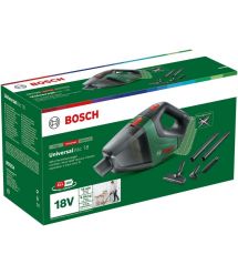 Bosch Профессиональный пылесос аккумуляторный UniversalVac 18, 18В, 9кПа, контейнер 0.5л, 1.3кг без АКБ и ЗП