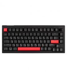 Lemokey Клавиатура механическая X4 84Key, Keychron Brown, USB-A, QMK/VIA, Hot-Swap, EN/UKR, Red led, чорний