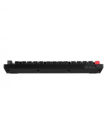 Lemokey Клавиатура механическая X4 84Key, Keychron Brown, USB-A, QMK/VIA, Hot-Swap, EN/UKR, Red led, чорний
