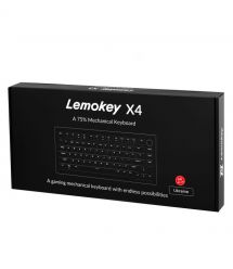 Lemokey Клавиатура механическая X4 84Key, Keychron Brown, USB-A, QMK/VIA, Hot-Swap, EN/UKR, Red led, чорний